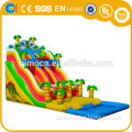 33ft Length Forest Inflatable Double Lane Slip Slide, Inflatable Water Slide with swimming pool for Kids